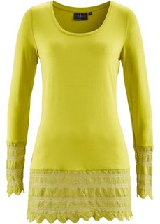 Футболка с длинным рукавом (фисташковый) Bonprix