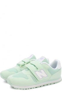 Замшевые кроссовки 373 с текстильной вставкой и застежкой велькро New Balance