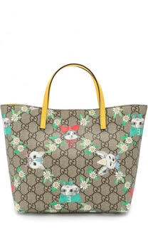 Текстильная сумка с принтом Gucci