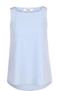 Хлопковый топ свободного кроя с вырезом на спинке Blugirl