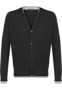 Кашемировый кардиган с V-образным вырезом Alexander McQueen