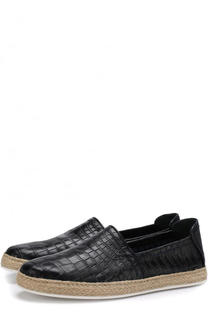 Эспадрильи из кожи крокодила Dami