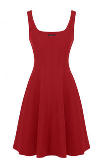 Однотонное приталенное мини-платье без рукавов Theory