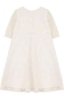Платье с кружевной отделкой и завышенной талией I Pinco Pallino