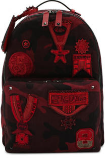 Текстильный рюкзак Valentino Garavani с нашивками Valentino