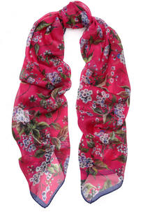 Шелковый шарф с цветочным принтом Escada