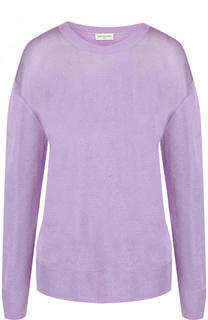 Однотонный вязаный пуловер с круглым вырезом Dries Van Noten