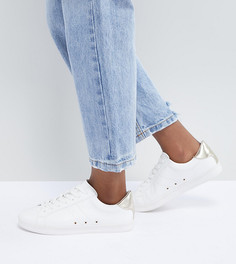 Женские кроссовки для широкой стопы на шнуровке ASOS DESIGN - Белый