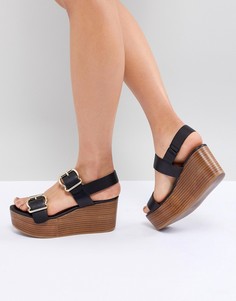 Кожаные туфли на платформе ASOS DESIGN Tori Premium - Черный