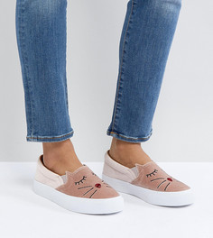 Кеды с вышивкой ASOS DELICATE - Розовый