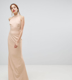 Платье макси с американской проймой и открытой спиной Jarlo Tall - Розовый