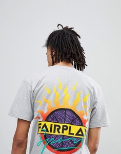 Серая футболка с надписью Sport на спине Fairplay Jam - Серый