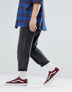 Выбеленные черные джинсы с эффектом кислотной стирки ASOS - Черный