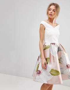 Платье с пышной жаккардовой юбкой Ted Baker Valtia - Мульти
