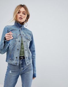 Выбеленная джинсовая куртка в винтажном стиле Cheap Monday - Синий