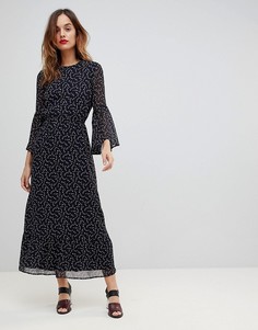 Мягкое платье макси с принтом Y.A.S - Мульти