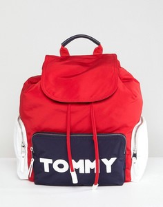Нейлоновый рюкзак колор блок с логотипом Tommy Hilfiger - Красный