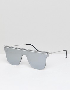 Черные круглые солнцезащитные очки с откидными стеклами Spitfire - Черный