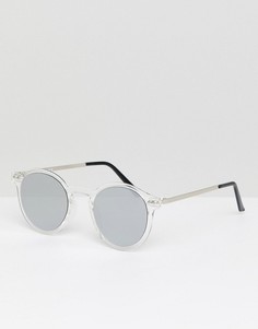 Круглые солнцезащитные очки с серебристыми стеклами Spitfire - Серебряный