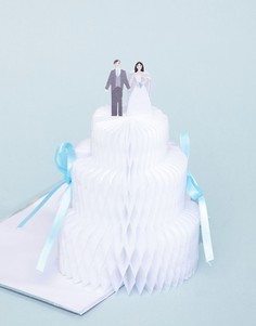 Поздравительная открытка на свадьбу в виде объемного свадебного торта Meri Meri - Мульти