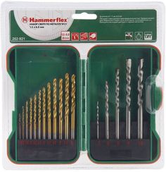 Набор сверл HAMMER Flex 202-921 DR, по металлу/камню, 17шт [62936]