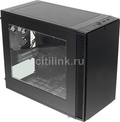 Корпус miniITX FRACTAL DESIGN Define Nano S Window, Mini-Tower, без БП, черный