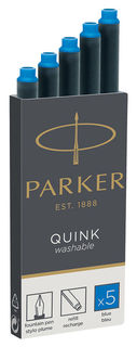 Картридж Parker Quink Ink Z11 (1950383) синие чернила смывающиеся для ручек перьевых (5шт)