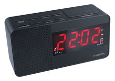 Радиобудильник Hyundai H-RCL200 черный LED проек.изоб. подсв:красная часы:цифровые AM/FM