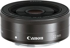 Объектив CANON 22mm f/2 EF-M STM, Canon EF-M, черный [5985b005]