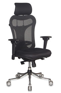 Кресло руководителя БЮРОКРАТ Ch-999ASX, на колесиках, ткань, черный