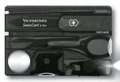 Швейцарская карта Victorinox SwissCard Lite (0.7333.T3) черный полупрозрачный коробка подарочная