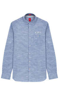 Голубая рубашка S.Oliver Casual Man