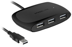 Хаб USB Speed-Link Snappy USB 2.0-4-Port Black SL-140011-BK