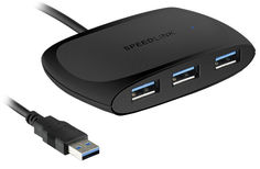 Хаб USB Speed-Link Snappy USB 3.0-4-Port Black SL-140104-BK