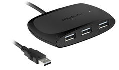 Хаб USB Speed-Link Snappy USB 2.0-4-Port Black SL-140010-BK