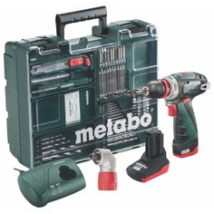 Аккумуляторный винтоверт metabo powermaxx bs quick pro с набором оснастки 600157880