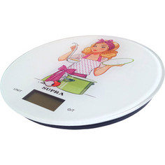Кухонные весы Supra BSS-4602 белый/рисунок