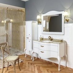 Тумба со столешницей и раковиной Timo Еллен плюс 2 ящика, белый (Elp.t -120 M-V (B))