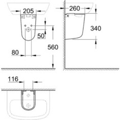 Полупьедестал Grohe Bau Ceramic (39426000)