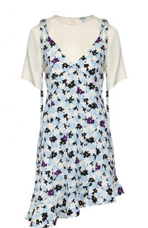 Мини-платье асимметричного кроя с принтом Kenzo