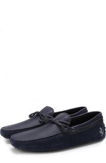 Замшевые мокасины с кожаной отделкой Tod’s