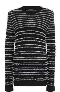 Пуловер из вискозы с круглым вырезом Balmain