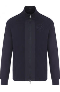 Хлопковая толстовка на молнии с воротником-стойкой Bogner