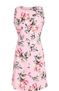 Хлопковое приталенное мини-платье с цветочным принтом Weill