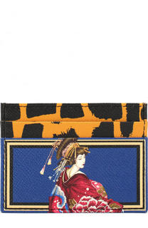 Кожаный футляр для кредитных карт с принтом Dolce &amp; Gabbana