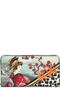 Кожаное портмоне на молнии с принтом Dolce &amp; Gabbana