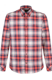 Хлопковая рубашка с воротником button down Bogner