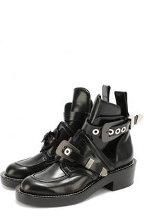 Кожаные ботинки Creepers с ремешками Balenciaga