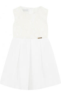 Мини-платье с кружевной отделкой и защипами I Pinco Pallino