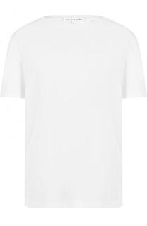 Хлопковая футболка с круглым вырезом и логотипом бренда Helmut Lang